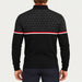 Newland men's Denali half zip in black and dark grey – model back. AI-generated from supplier artwork.