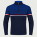 Newland men's Denali half zip in blue – front. AI-generated from supplier artwork.