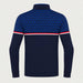 Newland men's Denali half zip in blue – back. AI-generated from supplier artwork.