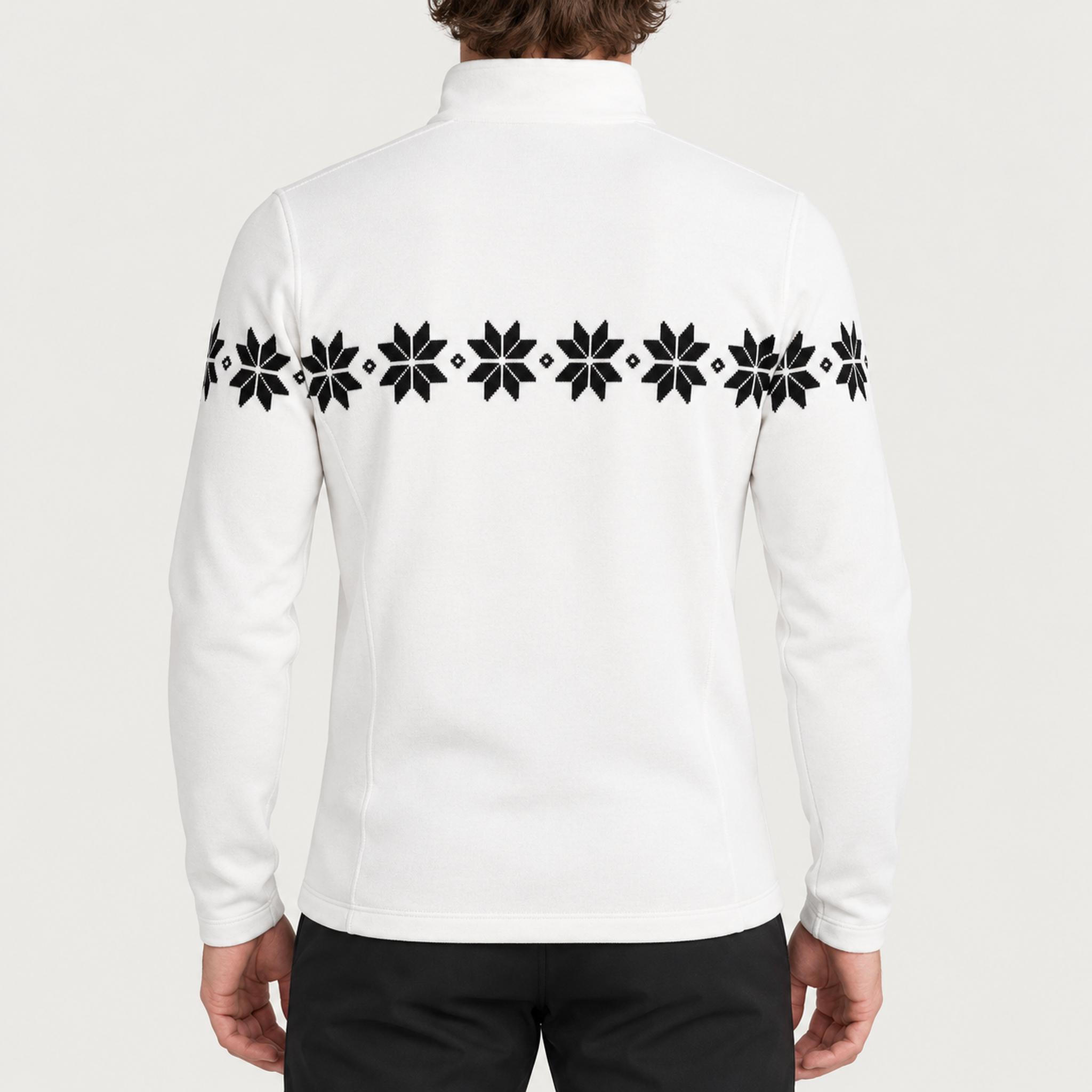 Newland mens Everest Half Zip - model back. AI-generated from supplied artwork.
