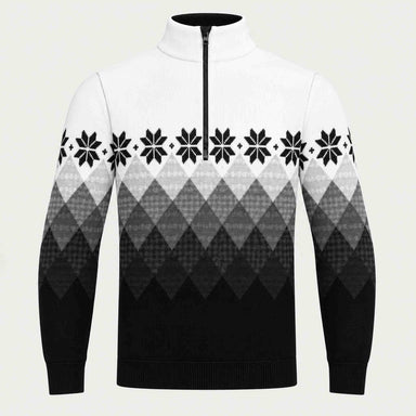Newland mens Fairbanks Half Zip - front. AI-generated from supplied artwork.