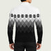 Newland mens Fairbanks Half Zip - model back. AI-generated from supplied artwork.