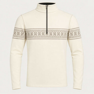 Newland mens Harbin Half Zip - front. AI-generated from supplied artwork.