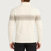 Newland mens Harbin Half Zip - model back. AI-generated from supplied artwork.