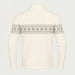 Newland mens Harbin Half Zip - back. AI-generated from supplied artwork.