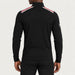 Newland mens Heracles Half Zip in Black - model back. AI-generated from supplied artwork.