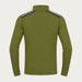 Newland mens Heracles Half Zip in Olive Green - back. AI-generated from supplied artwork.
