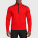 Newland mens Heracles Half Zip in Red - model front. AI-generated from supplied artwork.
