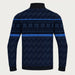 Newland mens Inuvik Half Zip in Navy - back. AI-generated from supplied artwork.