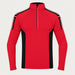 Newland mens Jerry’s Jungle Half Zip in Red - front. AI-generated from supplied artwork.