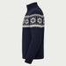 Newland mens Mayo Half Zip in Navy - side. AI-generated from supplied artwork.