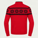 Newland mens Mayo Half Zip in Red - back. AI-generated from supplied artwork.