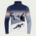 Newland mens Pevek Half Zip - front. AI-generated from supplied artwork.