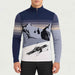 Newland mens Pevek Half Zip - model front. AI-generated from supplied artwork.