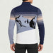 Newland mens Pevek Half Zip - model back. AI-generated from supplied artwork.
