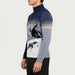 Newland mens Pevek Half Zip - model side. AI-generated from supplied artwork.