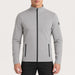 Newland mens Valtournenche Full Zip in Light Grey - model front. AI-generated from supplied artwork.