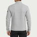Newland mens Valtournenche Full Zip in Light Grey - model back. AI-generated from supplied artwork.