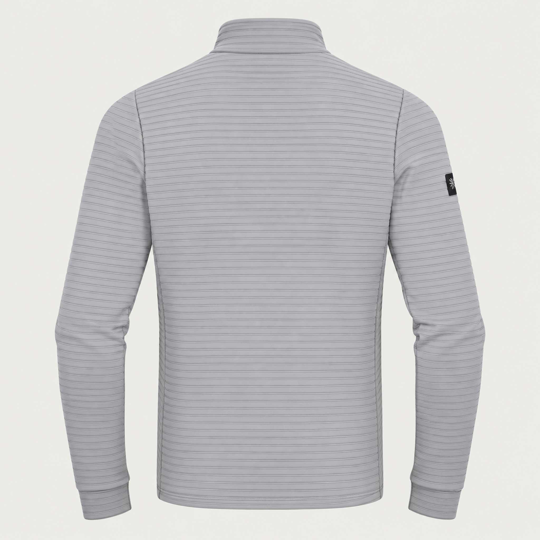 Newland mens Valtournenche Full Zip in Light Grey - back. AI-generated from supplied artwork.
