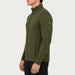 Newland mens Valtournenche Full Zip in Olive Green - model side. AI-generated from supplied artwork.
