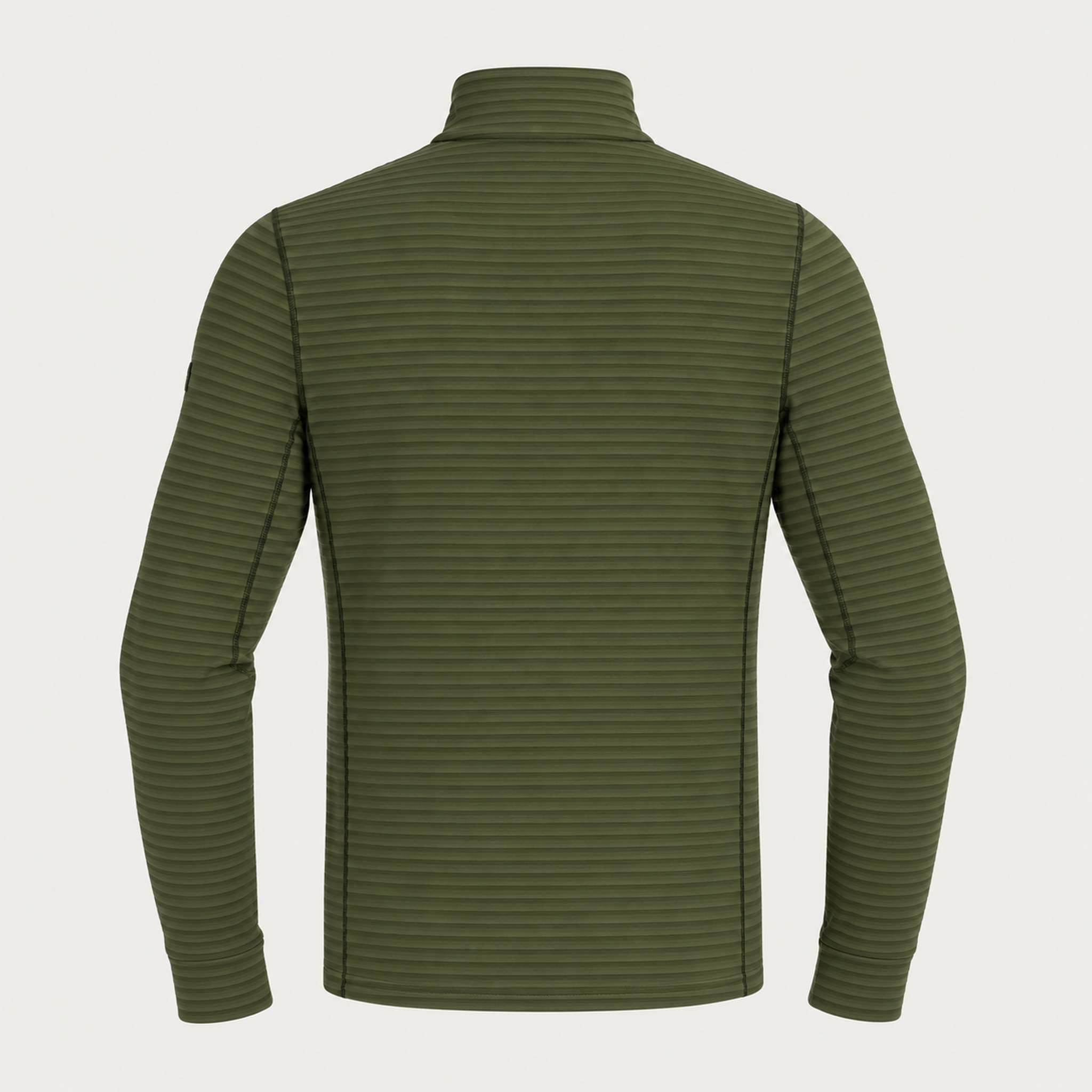 Newland mens Valtournenche Full Zip in Olive Green - back. AI-generated from supplied artwork.