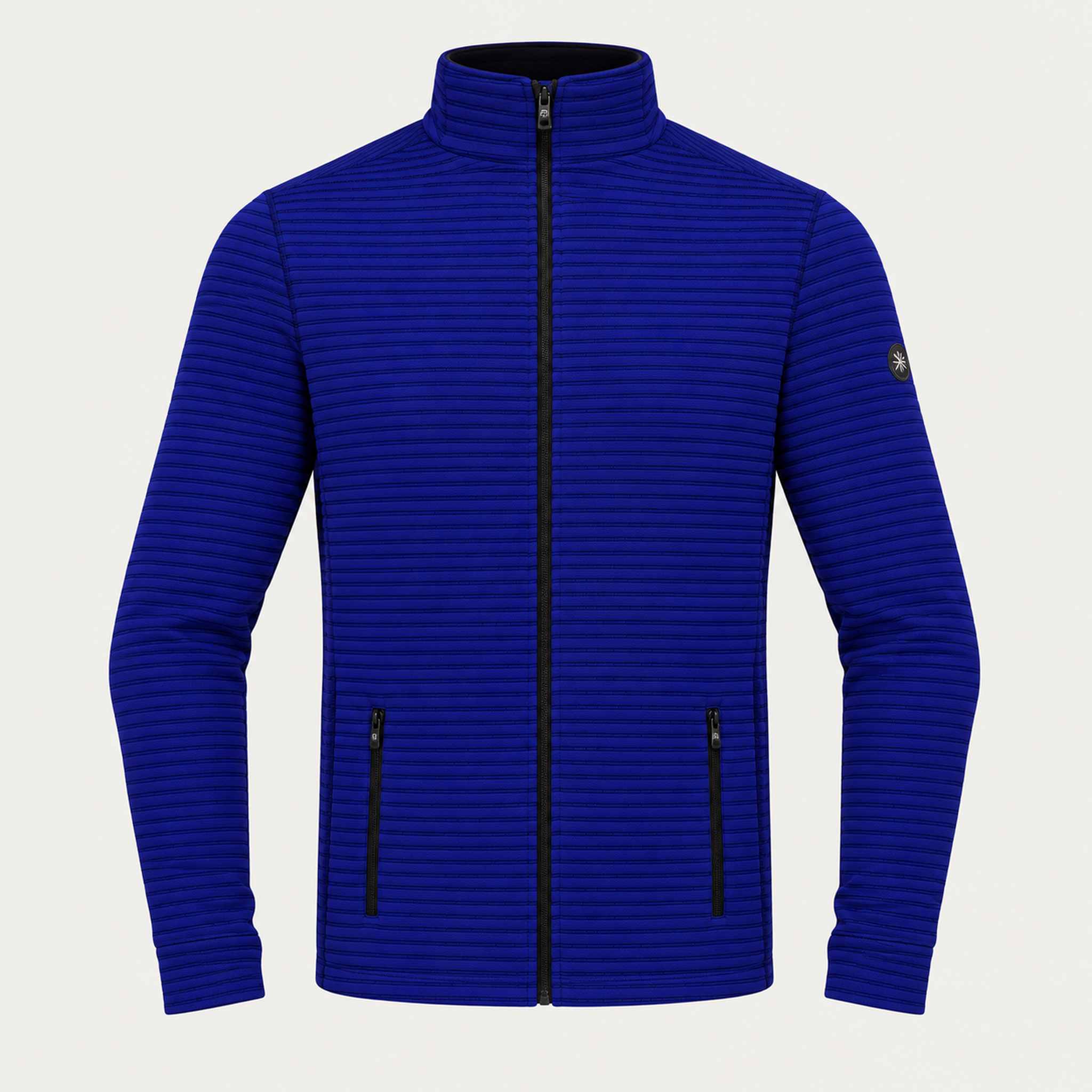 Newland mens Valtournenche Full Zip in Royal Blue - front. AI-generated from supplied artwork.
