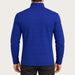 Newland mens Valtournenche Full Zip in Royal Blue - model back. AI-generated from supplied artwork.