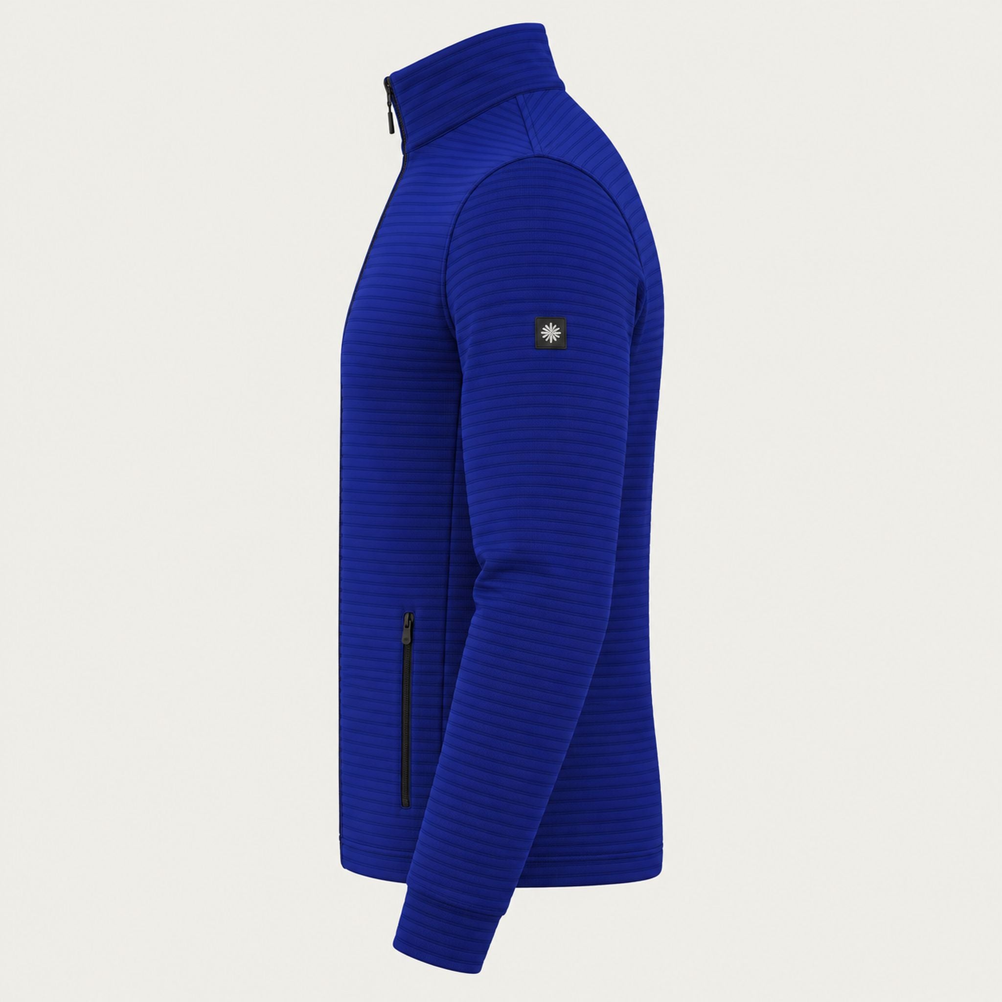 Newland mens Valtournenche Full Zip in Royal Blue - side. AI-generated from supplied artwork.