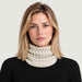 Newland unisex Astraios Neck Gaiter - womens front. AI-generated from supplied artwork.