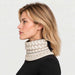 Newland unisex Astraios Neck Gaiter - womens side. AI-generated from supplied artwork.
