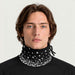 Newland unisex Drima Neck Gaiter in Black - mens front. AI-generated from supplied artwork.
