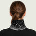 Newland unisex Drima Neck Gaiter in Black - womens back. AI-generated from supplied artwork.