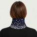 Newland unisex Drima Neck Gaiter in Navy - womens back. AI-generated from supplied artwork.