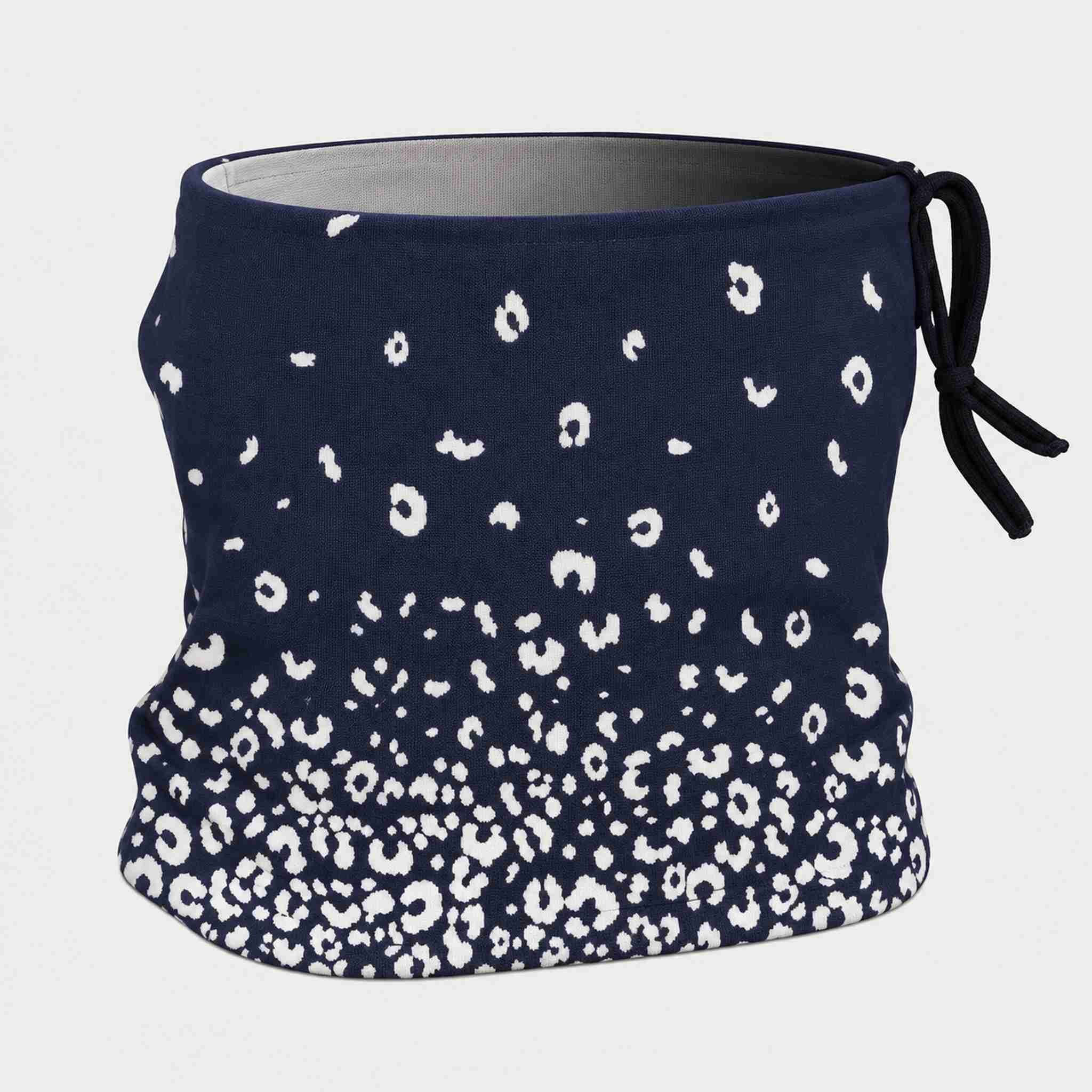 Newland unisex Drima Neck Gaiter in Navy - back. AI-generated from supplied artwork.