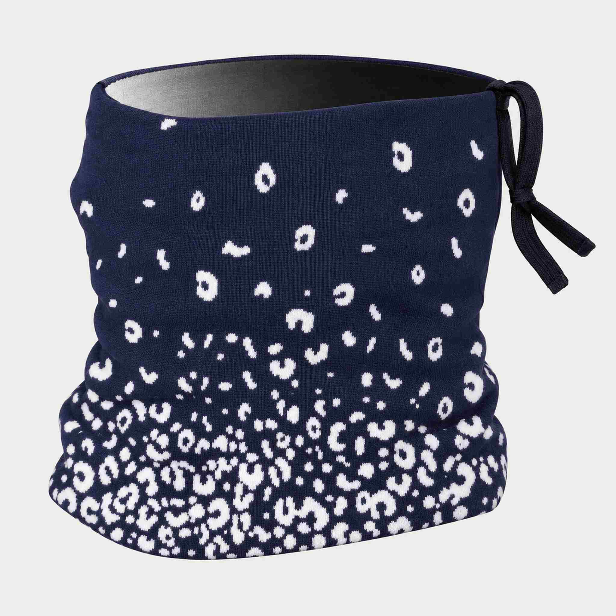 Newland unisex Drima Neck Gaiter in Navy - side. AI-generated from supplied artwork.