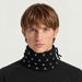 Newland unisex Eluna Neck Gaiter in Black - mens front. AI-generated from supplied artwork.