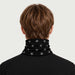 Newland unisex Eluna Neck Gaiter in Black - mens back. AI-generated from supplied artwork.