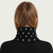 Newland unisex Eluna Neck Gaiter in Black - womens back. AI-generated from supplied artwork.