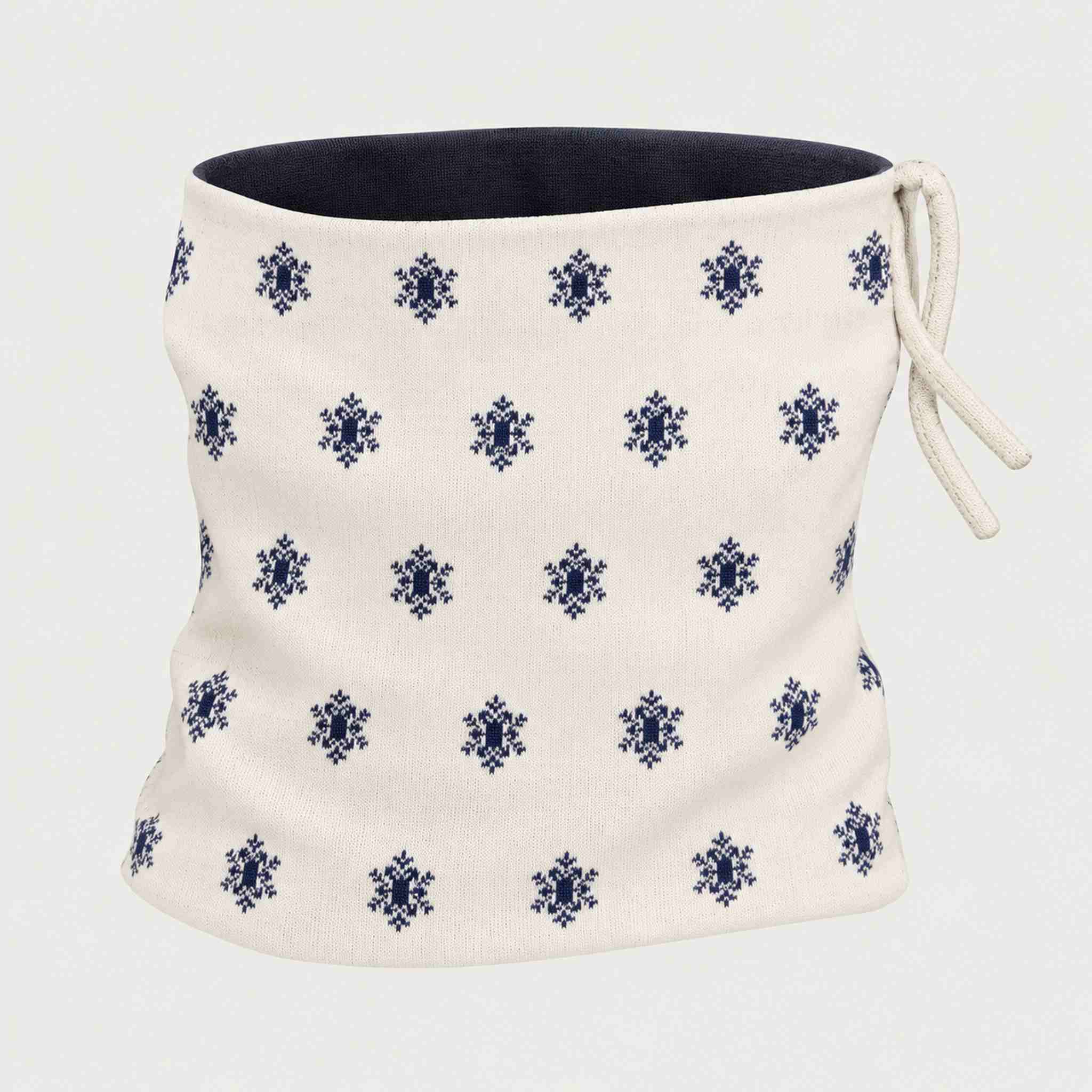 Newland unisex Eluna Neck Gaiter in Off White - front. AI-generated from supplied artwork.