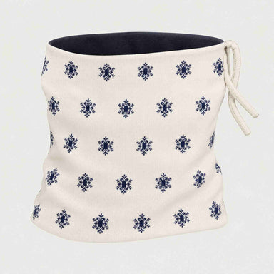 Newland unisex Eluna Neck Gaiter in Off White - front. AI-generated from supplied artwork.