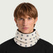 Newland unisex Eluna Neck Gaiter in Off White - mens front. AI-generated from supplied artwork.
