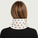 Newland unisex Eluna Neck Gaiter in Off White - womens back. AI-generated from supplied artwork.