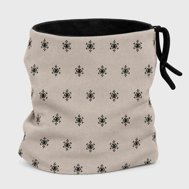 Newland unisex Eluna Neck Gaiter in Stone - front. AI-generated from supplied artwork.