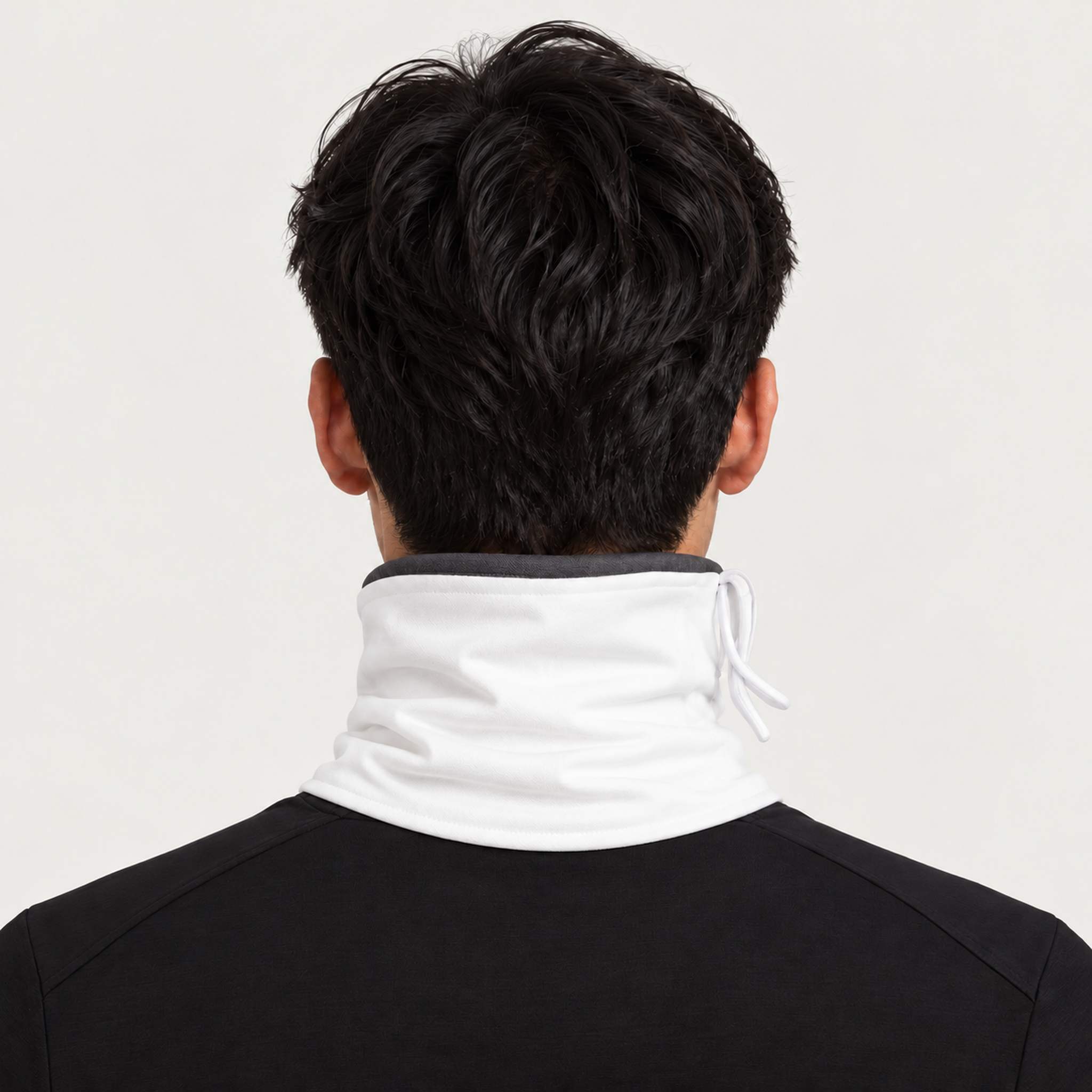 Newland unisex Lysara Neck Gaiter - mens back. AI-generated from supplied artwork.