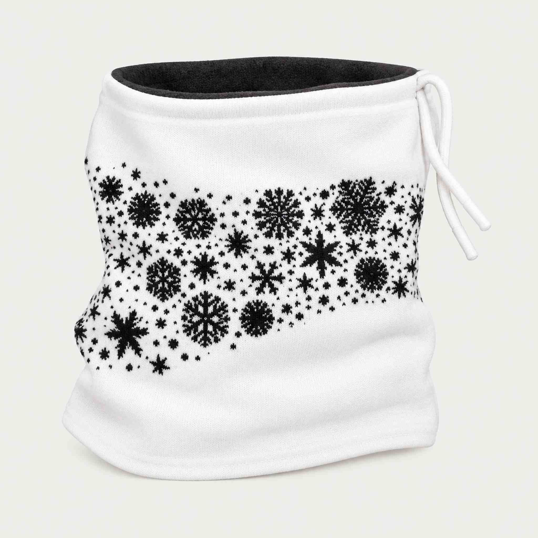 Newland unisex Maren Neck Gaiter - front. AI-generated from supplied artwork.