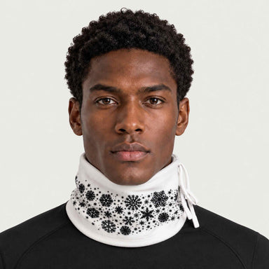 Newland unisex Maren Neck Gaiter - mens front. AI-generated from supplied artwork.