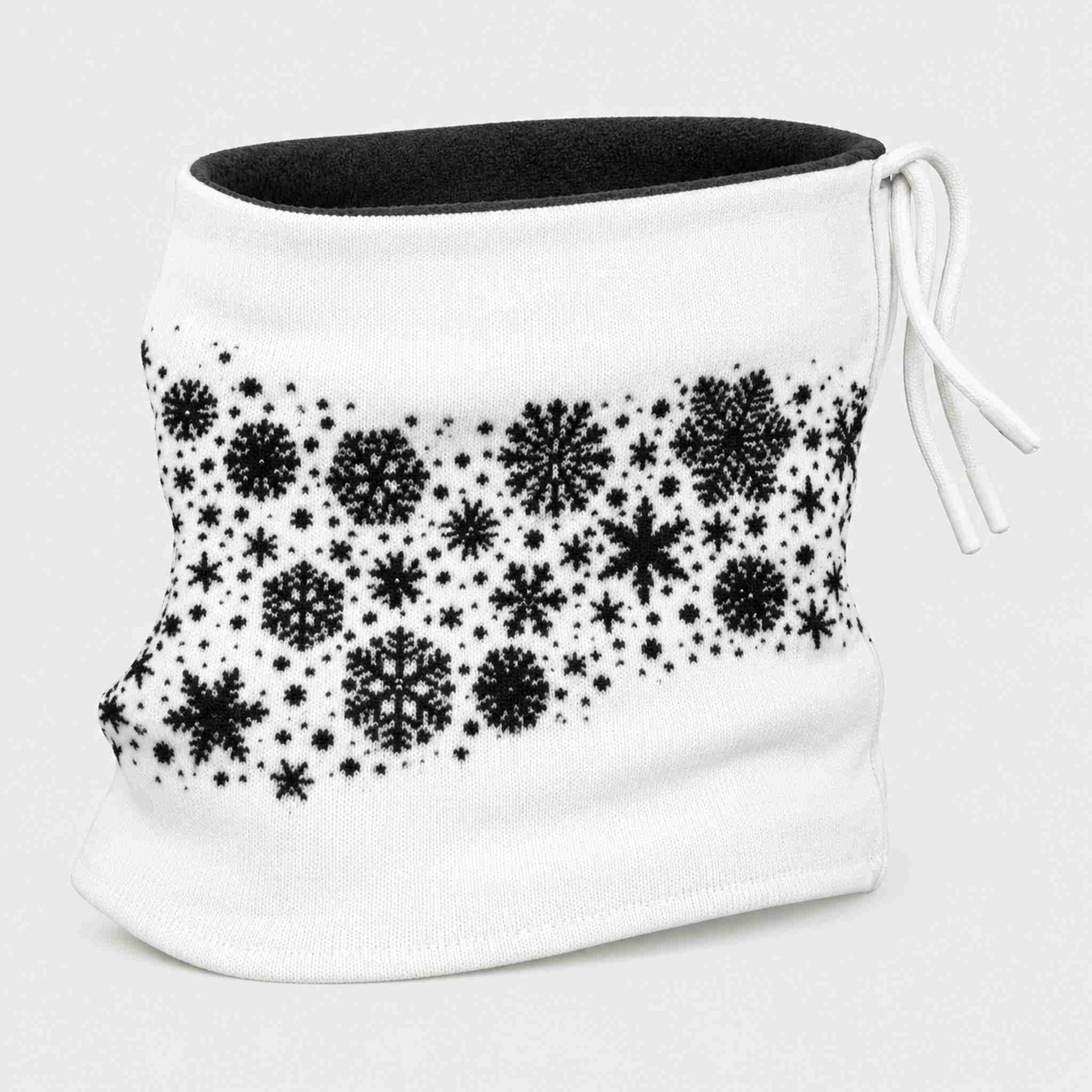 Newland unisex Maren Neck Gaiter - side. AI-generated from supplied artwork.