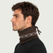 Newland unisex Noctis Neck Gaiter - mens side. AI-generated from supplied artwork.