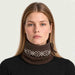 Newland unisex Noctis Neck Gaiter - womens front. AI-generated from supplied artwork.
