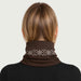 Newland unisex Noctis Neck Gaiter - womens back. AI-generated from supplied artwork.